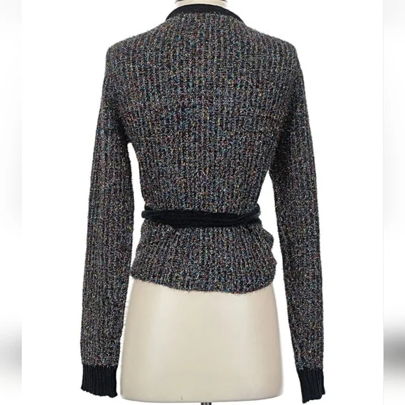 Multicolor Sparkle Wrap Sweater - Picture 3 of 10